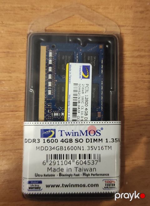 Operativ yaddaş (RAM) 4 GB, 1600 Mhz, DDR3, Noutbuk üçün, Yeni — Bakı