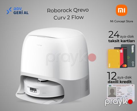 Robot tozsoran "Roborock Qrevo Curv 2 Flow" — Bakı