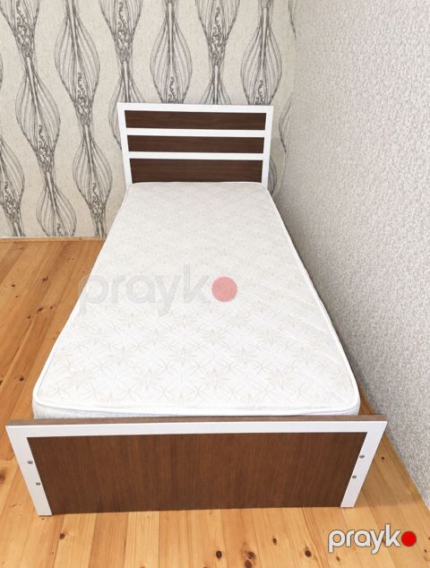 Tək nəfərlik çarpayı və döşək dəsti - Ölçü: təxmini 90×190 sm (tək — Bakı