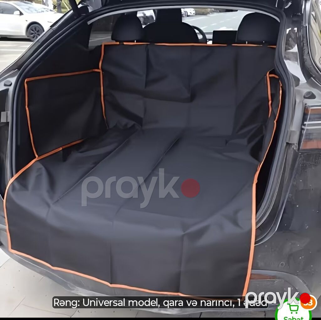 Universal baqaj qoruyucu örtük - Rəng: qara və narıncı haşiyəli — Avtomobil xalıları və aksesuarları, Digah