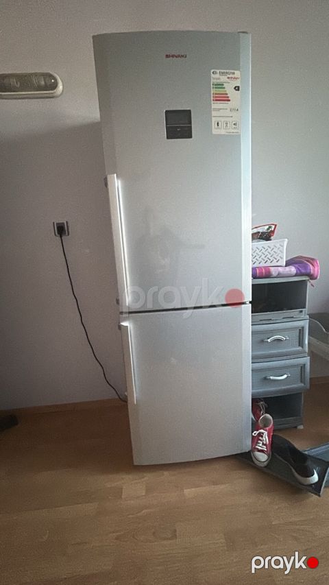 Shıvakı iki qapılı soyuducu - Rəng: gümüş/boz (inox effekti) - Üst — Masazır
