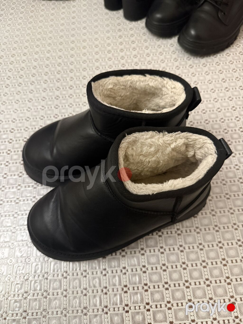 Qadın/kişi üçün qış botları – qara, qısa model - Material: yumuşaq — Çəkmə, Şəki (3)