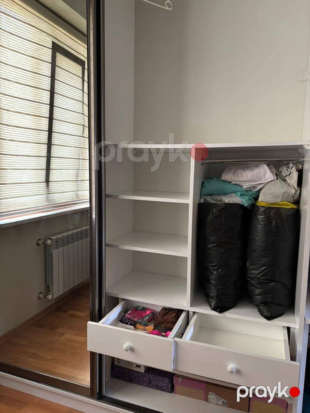İşlənmiş, 2 qapılı, Güzgülü, Ağ, Dəmir, Kupe, Düz dolab — Şkaflar, Bakı (3)
