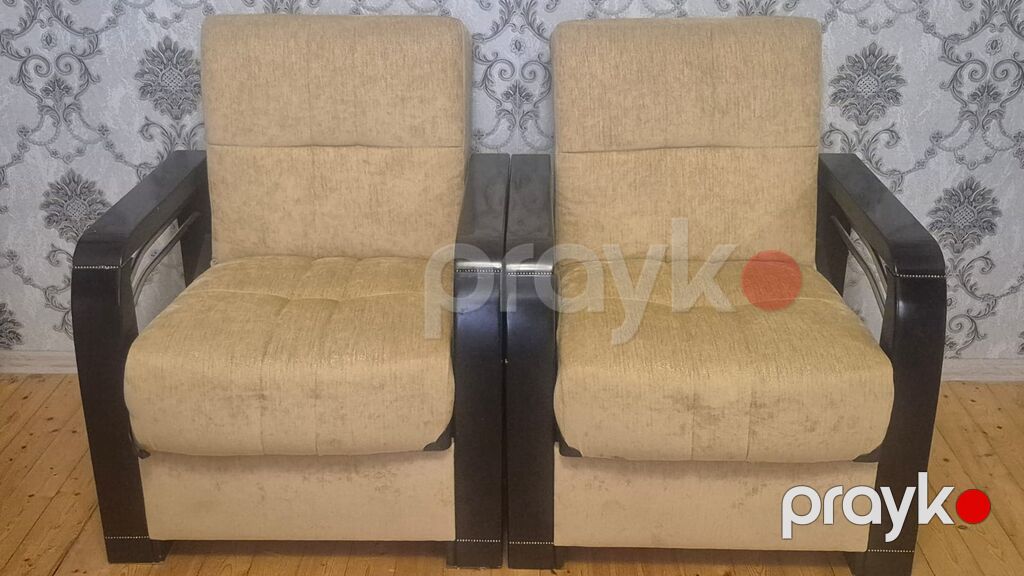 Yumşaq mebel dəsti – 3 yerlik divan + 2 ədəd kreslo - Üslub — Yumşaq mobilya dəstləri, Bakı