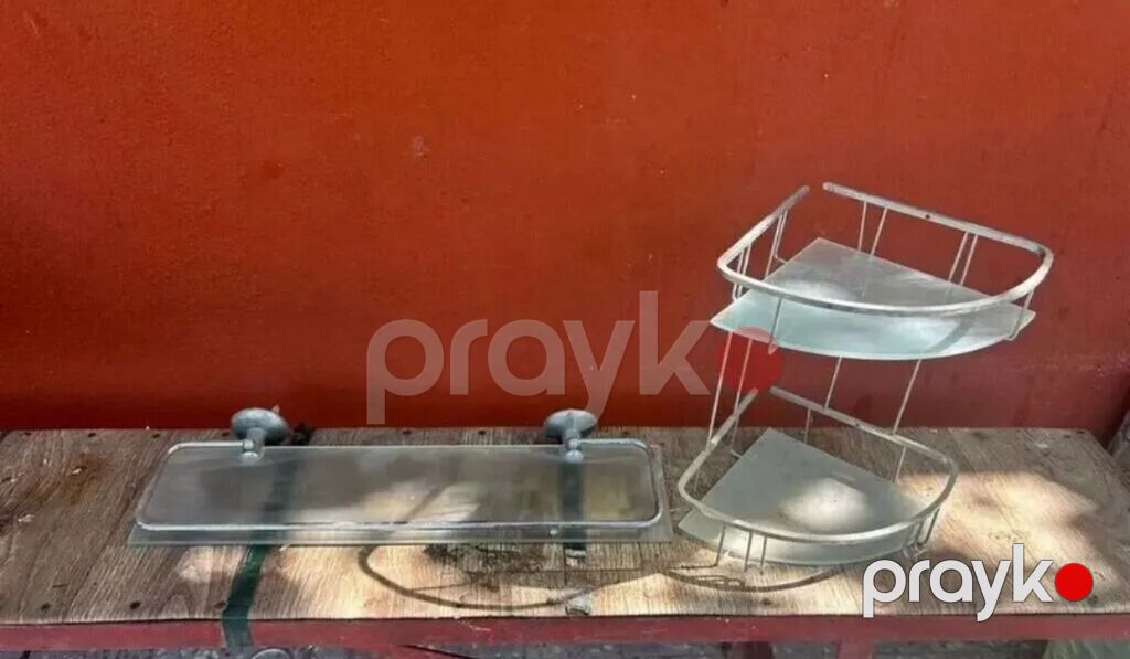 Vanna otağı üçün metal aksesuar dəsti - 1 ədəd divara bərkidilən şüşə — Santexnika, Bakı (2)