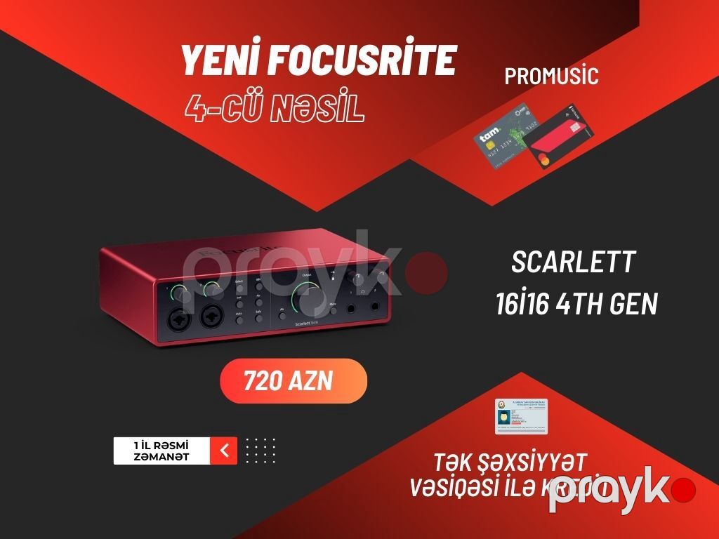 Səs kartları "Focusrite Scarlett 4th Gen" — Musiqiə alətləri, Bakı (4)