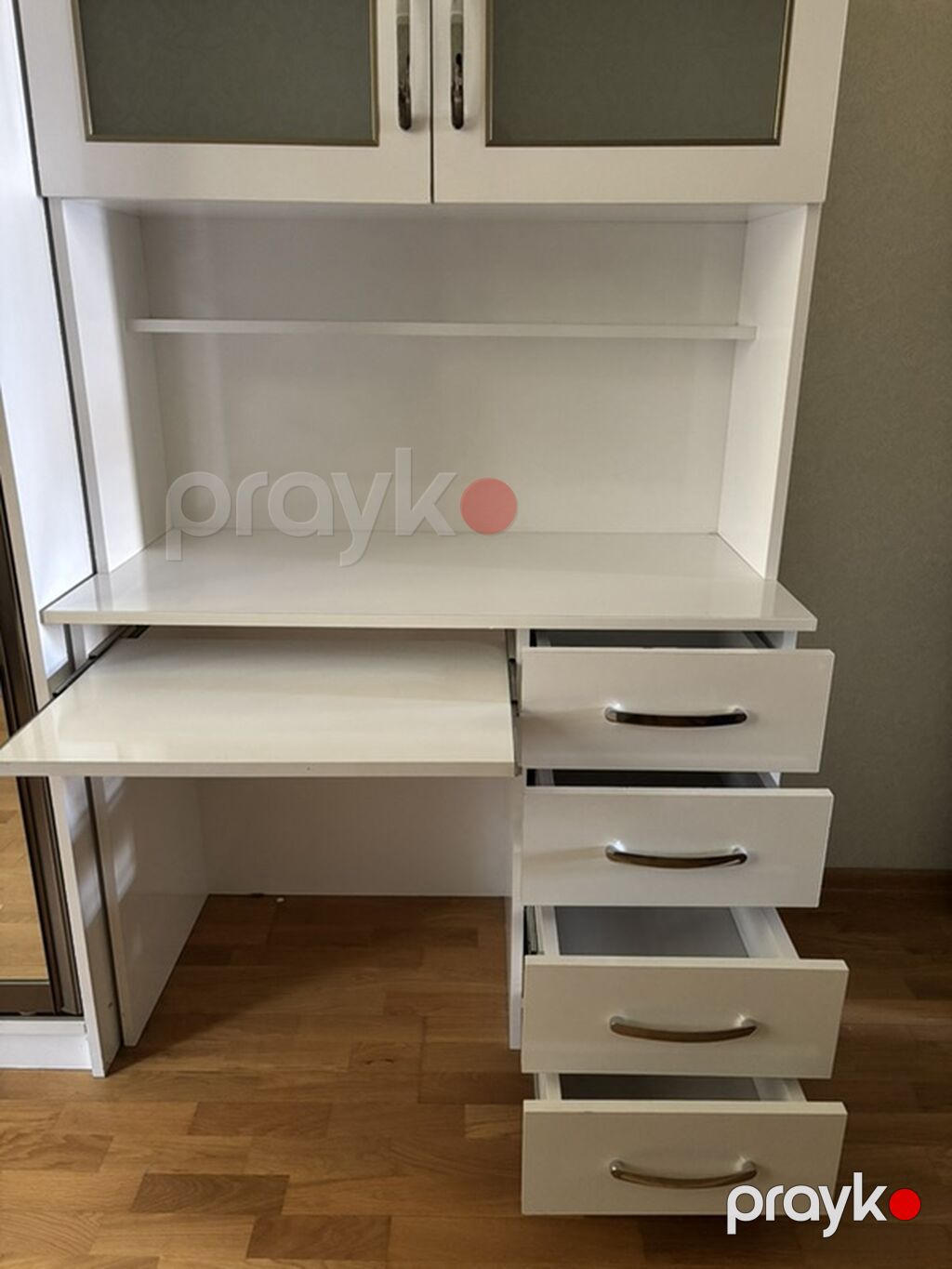 Düz masa, Polkalı, Siyirməli, Sadə laminat — Kompüter masaları və kresloları, Bakı (2)