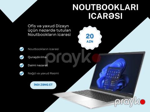 Noutbukların icarəsi — Bakı
