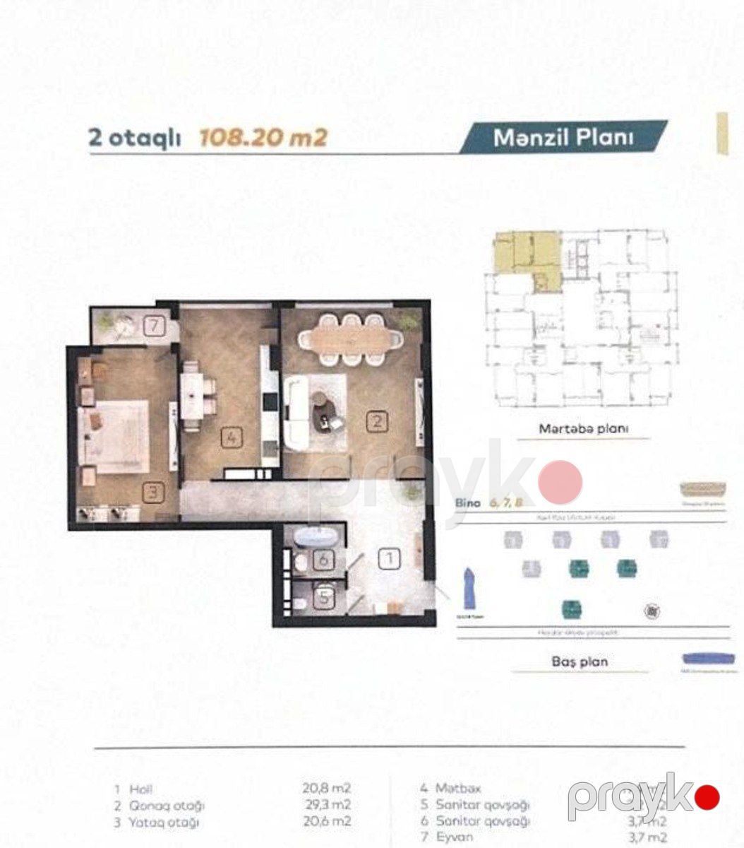 Satılır 2 otaqlı yeni tikili 108.2 m² — Mənzil, Bakı (2)