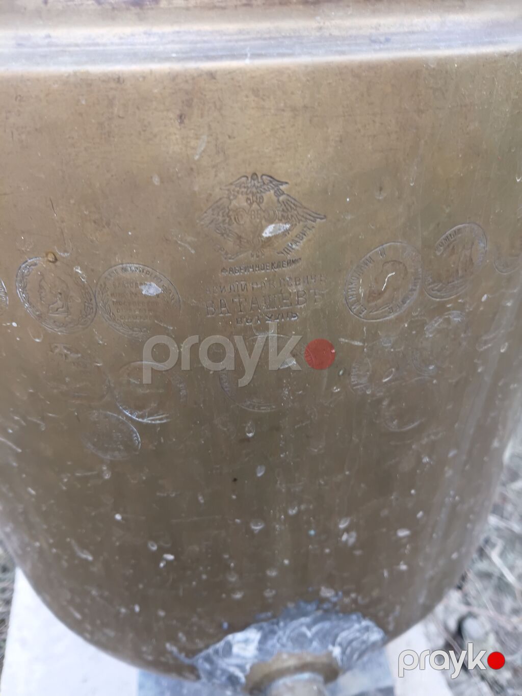 Vintage mis qablar dəsti - Mis samovar: Klassik silindrik gövdə — Samovarlar, Salyan (6)