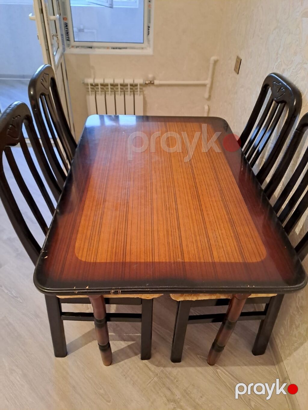 Qonaq otağı üçün, İşlənmiş, Dördbucaq masa, 4 stul — Masalar və stullar, Bakı