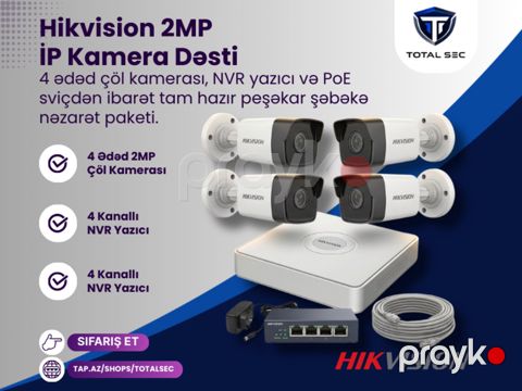 İP kamera dəsti Hikvision 4+1 — Bakı