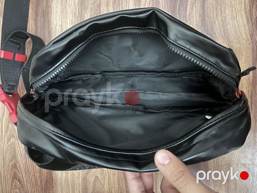 Jordan kəmər çantası (waist/sling bag) dəri - Rəng: qara, narıncı — Çantalar, çamadanlar, cüzdanlar, Bakı