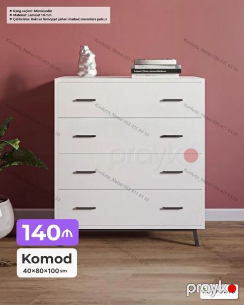 Komod – müasir minimal dizayn Ölçü: 40×80×100 sm Material: 18 mm — Bakı