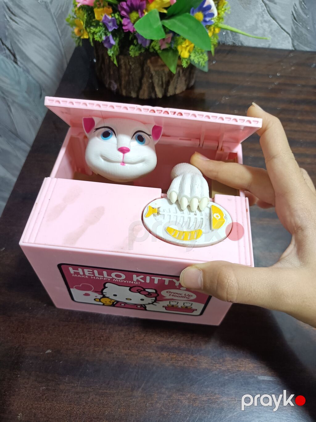 Hello Kitty temalı avtomatik qəpik qutusu (pişikli) - Dizayn: Çəhrayı — Oyuncaqlar, Bakı (3)