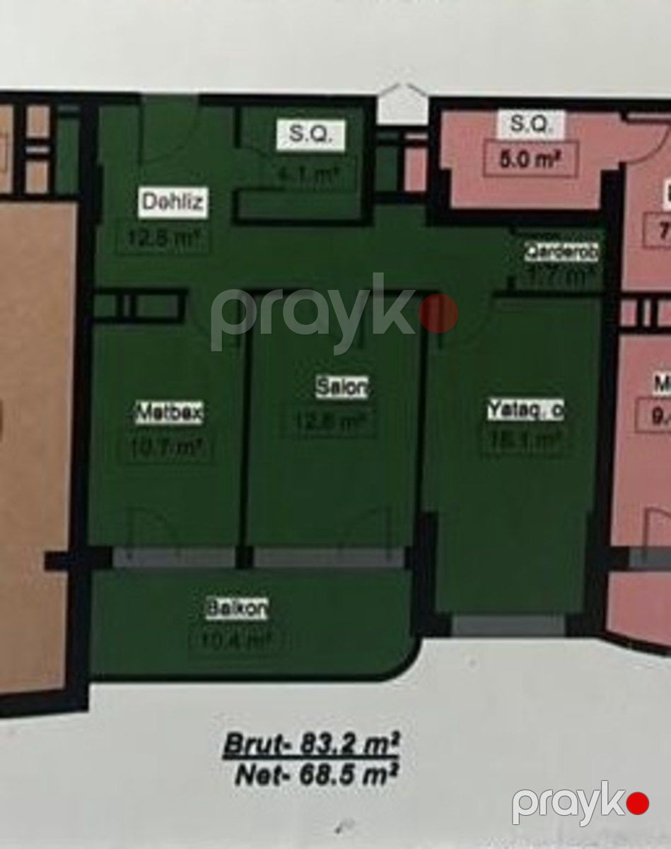 Satılır 2 otaqlı yeni tikili 84 m² — Mənzil, Bakı (7)