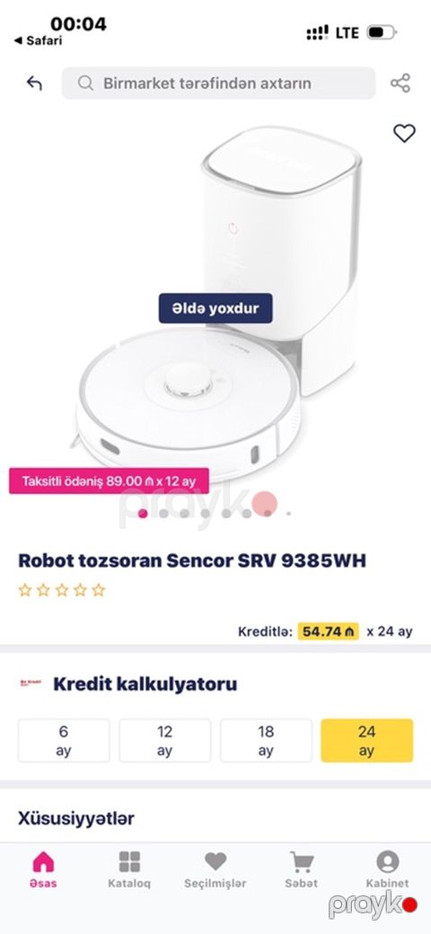 Robot tozsoran Sencor SRV 9385WH / Sencor SRV 9350WH - Rəng: ağ — Sumqayıt