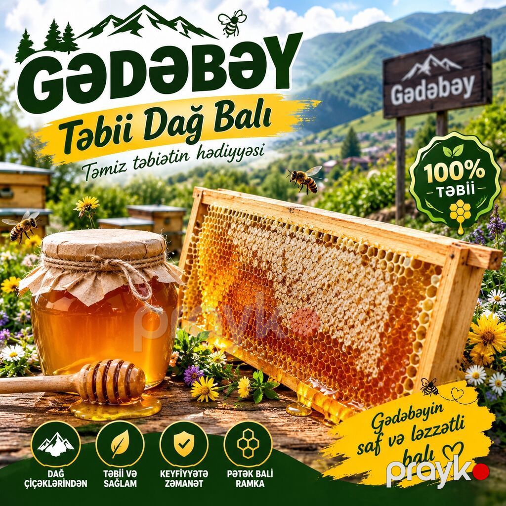 Gədəbəyin dağlarından – təbii dağ balı Təbiətin saf dadı — Qida məhsulları, Bakı (2)