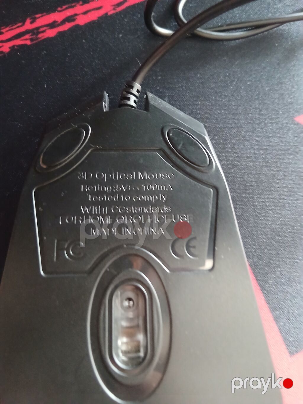 USB naqilli optik kompüter siçanı - Dizayn: Qara korpus üzərində — Klaviaturalar və siçanlar, Gəncə (3)