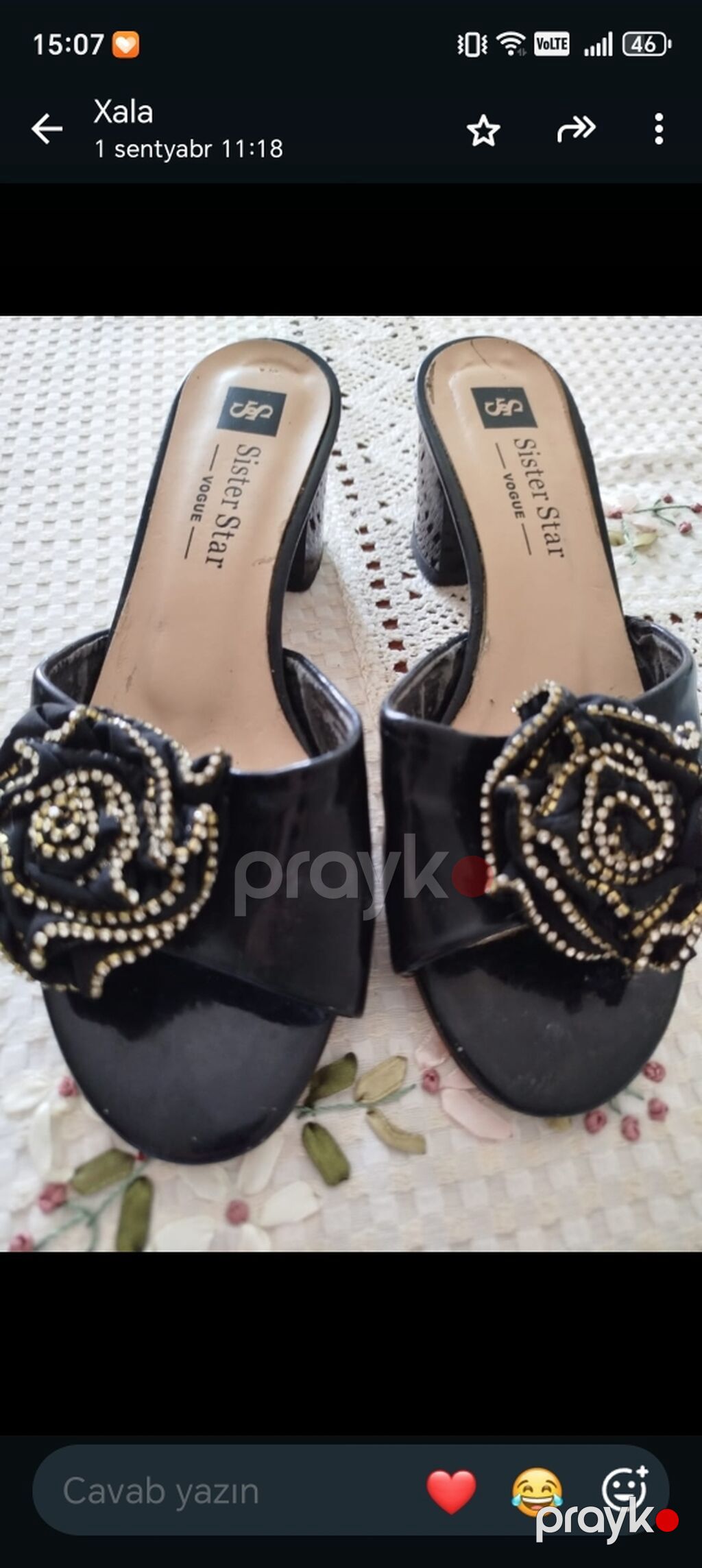 Sister Star Vogue qadın açıq burunlu terliklər - Rəng: qara, laklı — Şləpmə, Digah (3)