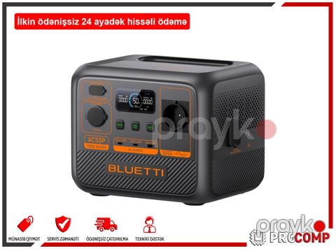 Portativ günəş elektrik stansiyası "Bluetti AC50P Portable Power Station 700W 504Wh AC50P/AZ" — Bakı