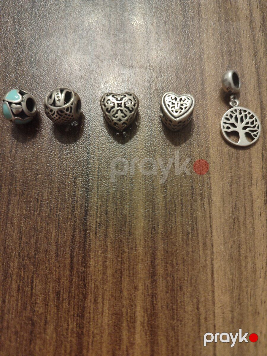 Серебряный браслет Пандора с 5бусинами — Şəxsi əşyalar, Bakı (3)