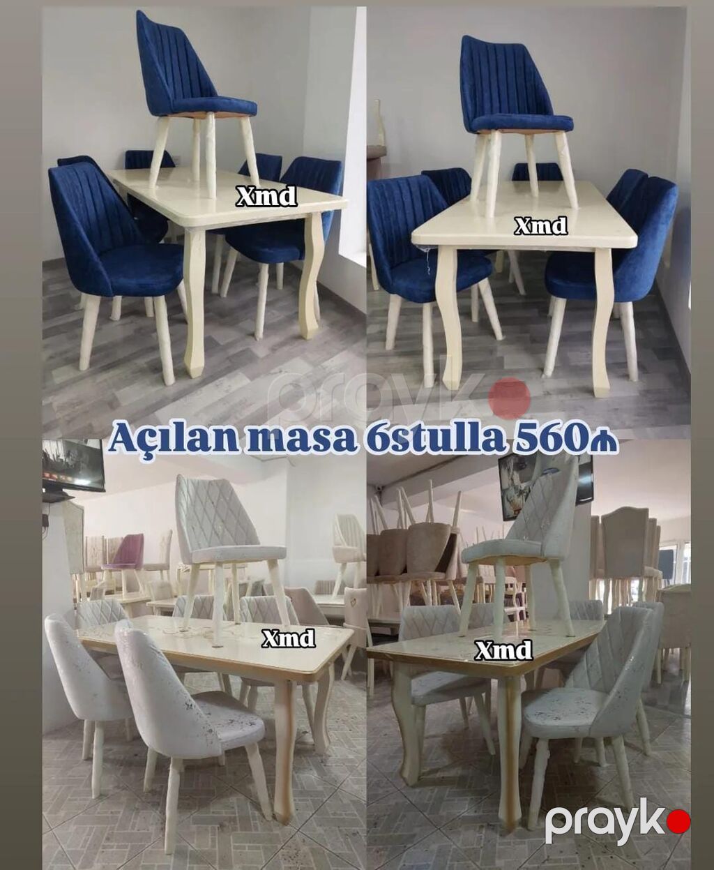 Açılan yemək masası dəsti – 6 stul ilə birlikdə. Xüsusiyyətlər — Masalar və stullar, Bakı