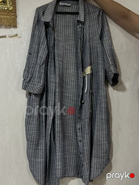 Uzun zolaqlı köynək/kimono tipli üst geyimi 48 razmer Uzundur Hicablı — Bakı