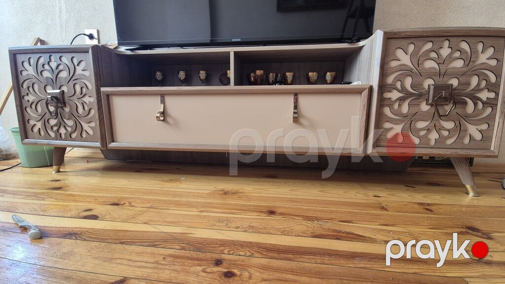 TV altlığı / media konsolu - Material: ağac teksturalı laminat və MDF — Televizor altlıqları və standlar, Digah (2)