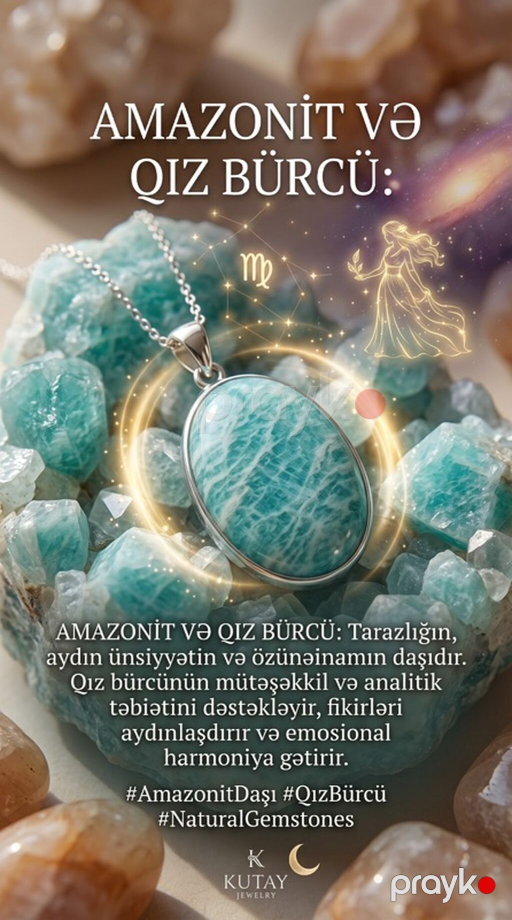 Kutay Jewelry – Təbii qiymətli daşlarla bürc tematik asma boyunbağılar — Dəbilqə, Masazır (3)
