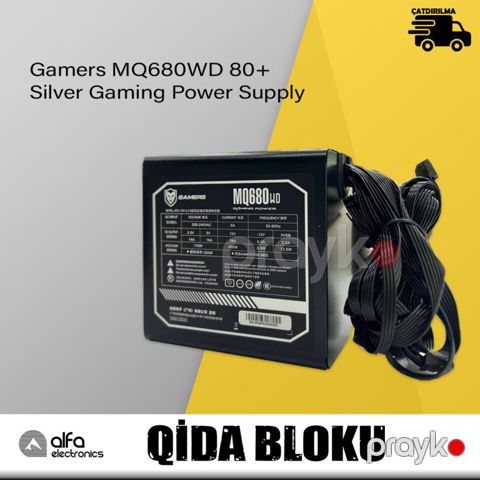 Gamers MQ680WD 80+ Silver Gaming Power Supply — Bakı