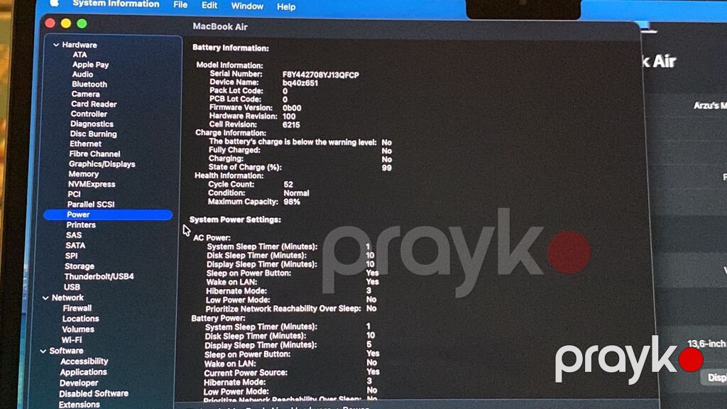 Apple MacBook Air 13.6" (M2, 2022) - Prosessor: Apple M2 çipi — Apple Macbook, Bakı (5)