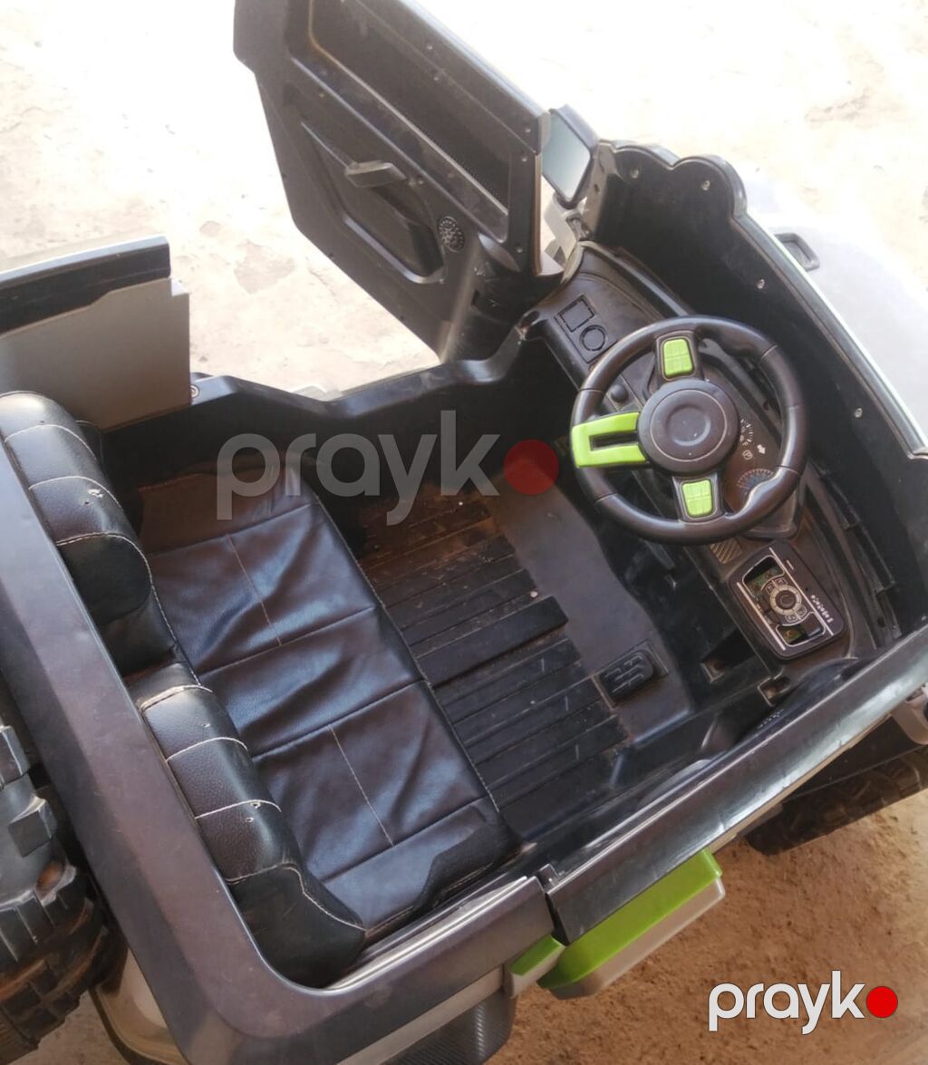 Uşaq üçün elektrikli mini jeep maşın - Korpus: boz-qara rəng, yaşıl — Uşaq avtomobilləri, Biləsuvar (2)