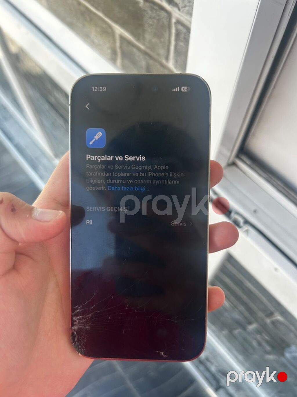 IPhone 15 Pro, White Titanium, Qırıq — Apple iPhone, Bakı (3)