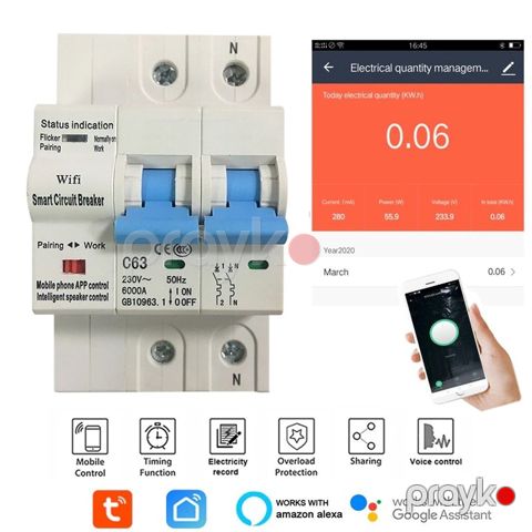Wi-Fi avtomat Tuya smart home — Bakı