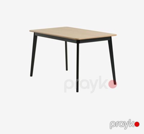 Masa və skamya dəsti – minimal dizaynlı, taxta və metal kombinasiya — Bakı