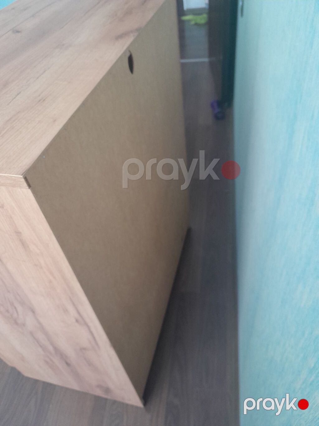 Ağac teksturalı 4 çekmecəli komod - Material: ağac naxışlı — Komodlar və tumbalı, Bakı (3)