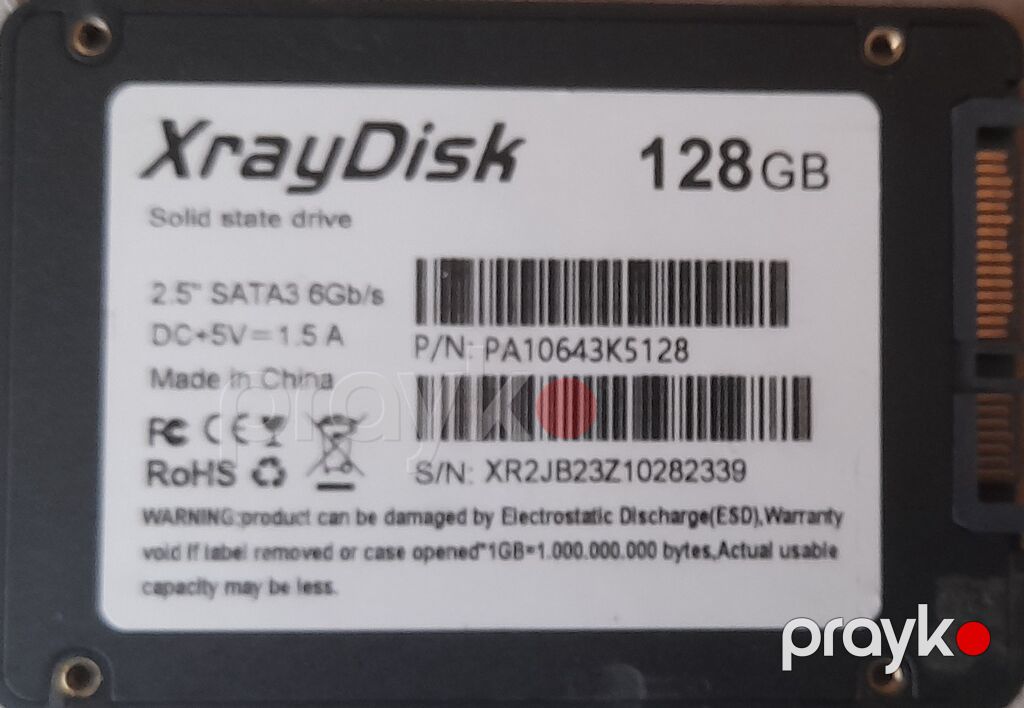XrayDisk Solid State Drive – SATA3 128GB - Növ: 2.5" SSD (Solid State — Sabit diskləri, Bakı (4)