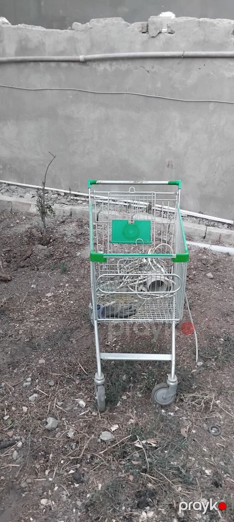 Metal alış-veriş səbəti - Material: Sinklənmiş polad tor