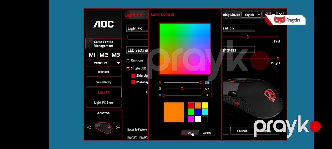 Aoc AGM700 rgb 16000dpi — Periferik cihazlar, Bakı (7)