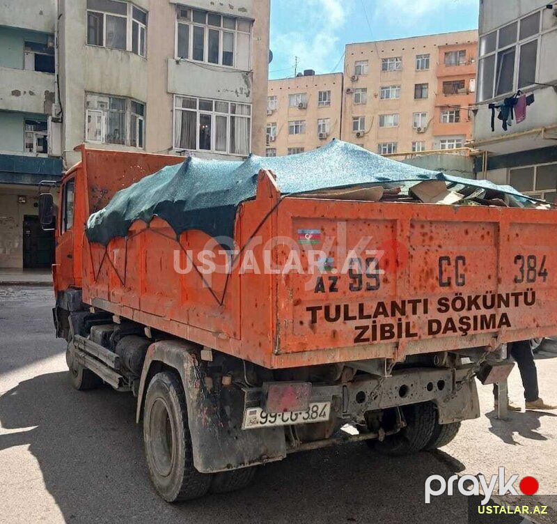 Söküntü, tullantı zibil daşıma xidməti — Yük daşıma xidmətləri, Bakı (7)