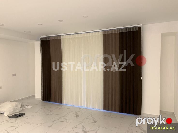 Dikey perde tul — Pəncərələr, qapılar, balkonlar, Bakı (2)