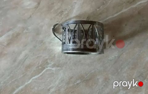 Metall fincanaltı (stəkanaltı) – tutacaqlı - Material: metal ərintisi — Bakı