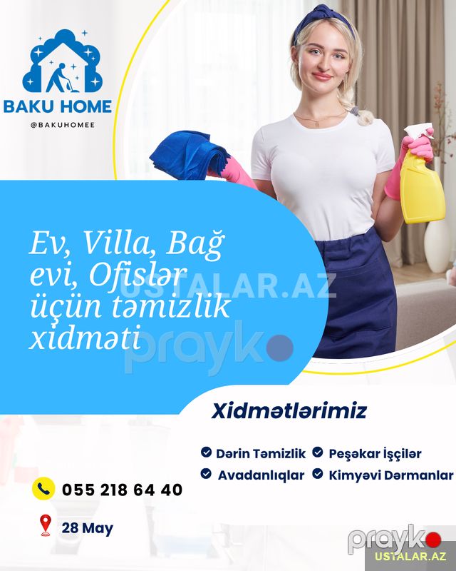 Ev, bağ və ofislər üçün peşəkar təmizlik — Təmizlik, Bakı (6)