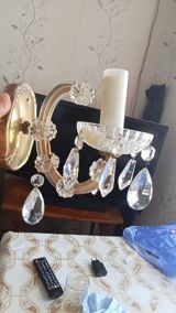 Divar aplikası – klassik kristal dizayn - Təkqollu divar lampası — Nurlan Məmmədzadə