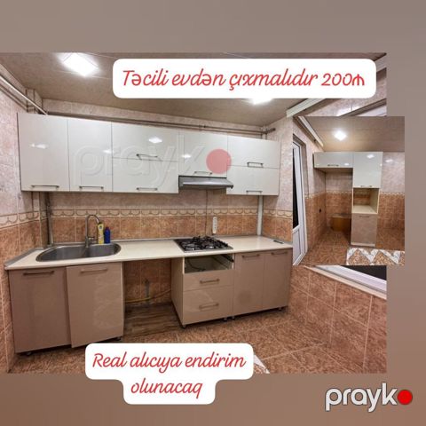 Mətbəx mebeli satılır 200₼. ölçü 2.10/2.05. Üzərində moyka və — Bakı