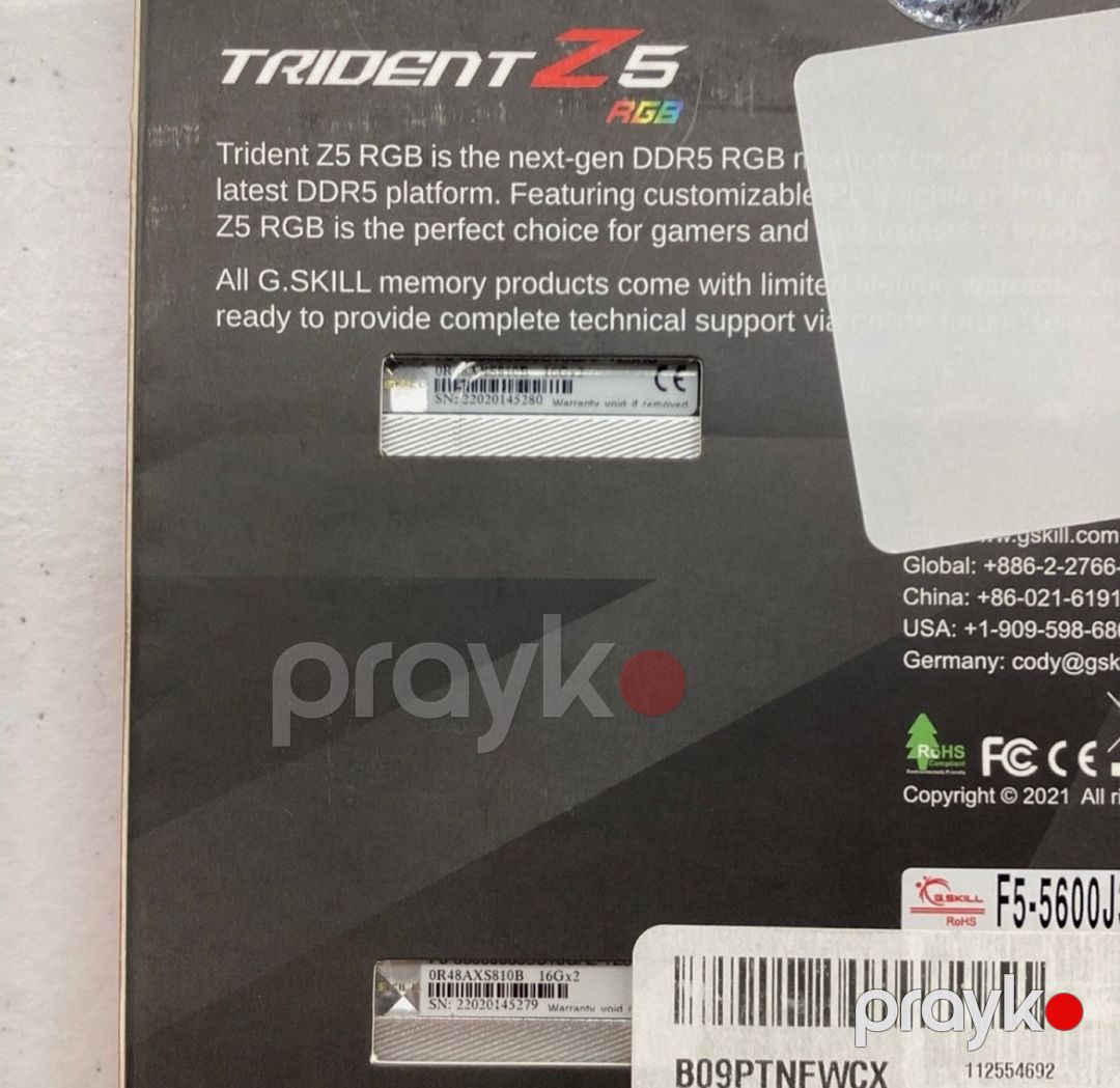 RAM G.skıll Trident Z5 Neo DDR5 32GB (2x16GB) 6000MHz — Kompüterlər və noutbuklar, Bakı (3)