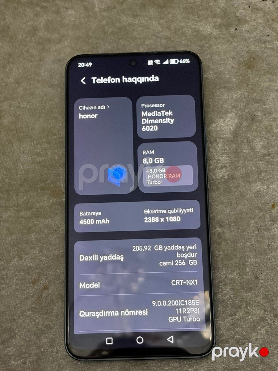 Honor 90 Lite Cyan Lake 256GB/8GB — Smartfonlar, Bakı (3)