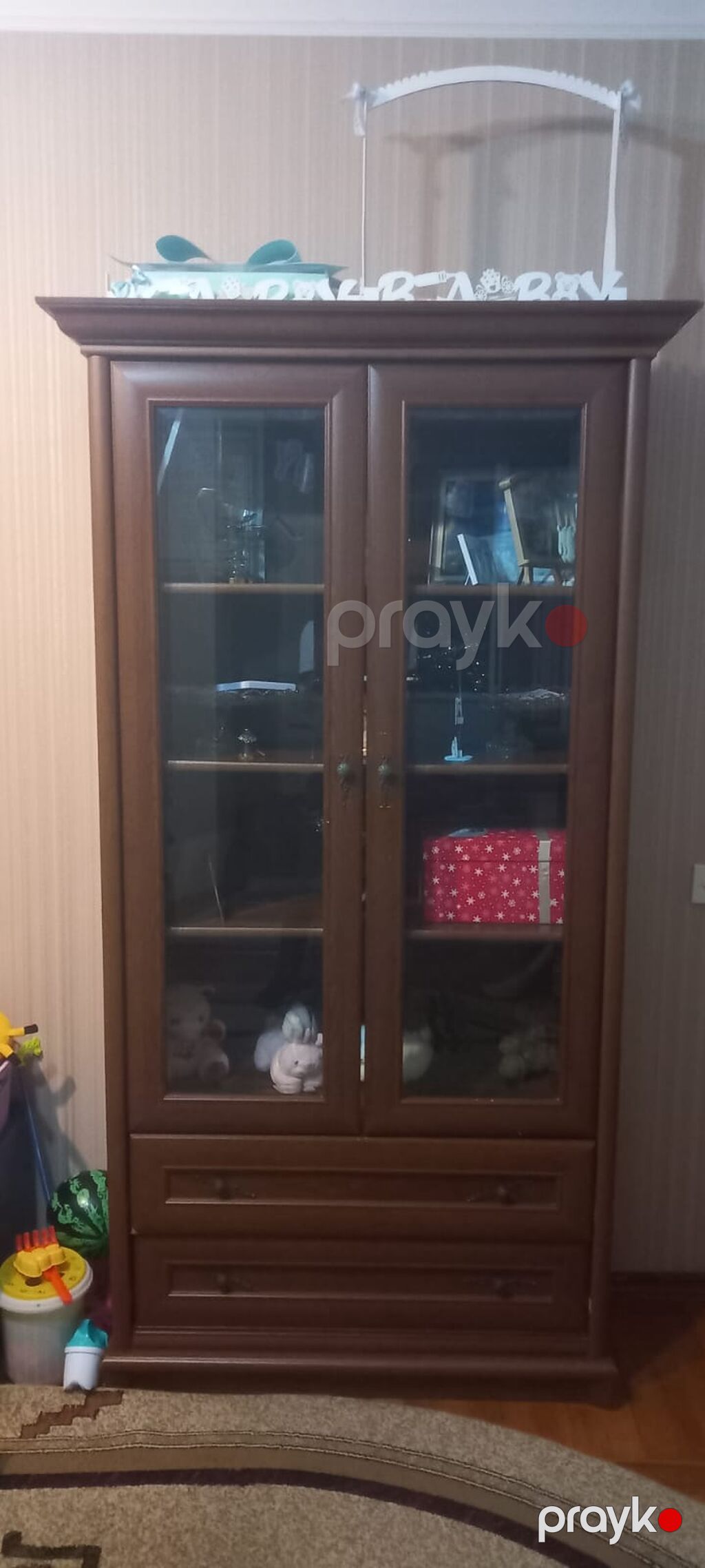 Qonaq otağı üçün vitrin və TV tumbası dəsti - Rəng: qara-bej — Qonaq otağı üçün, Bakı (5)