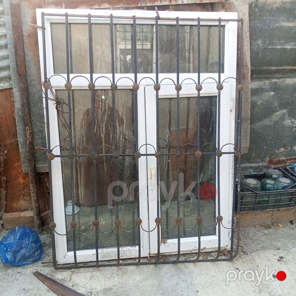 PVC pəncərə bloku və dəmir barmaqlıq ela vezededi eni 119 — Pəncərələr, qapılar, balkonlar, Digah (2)